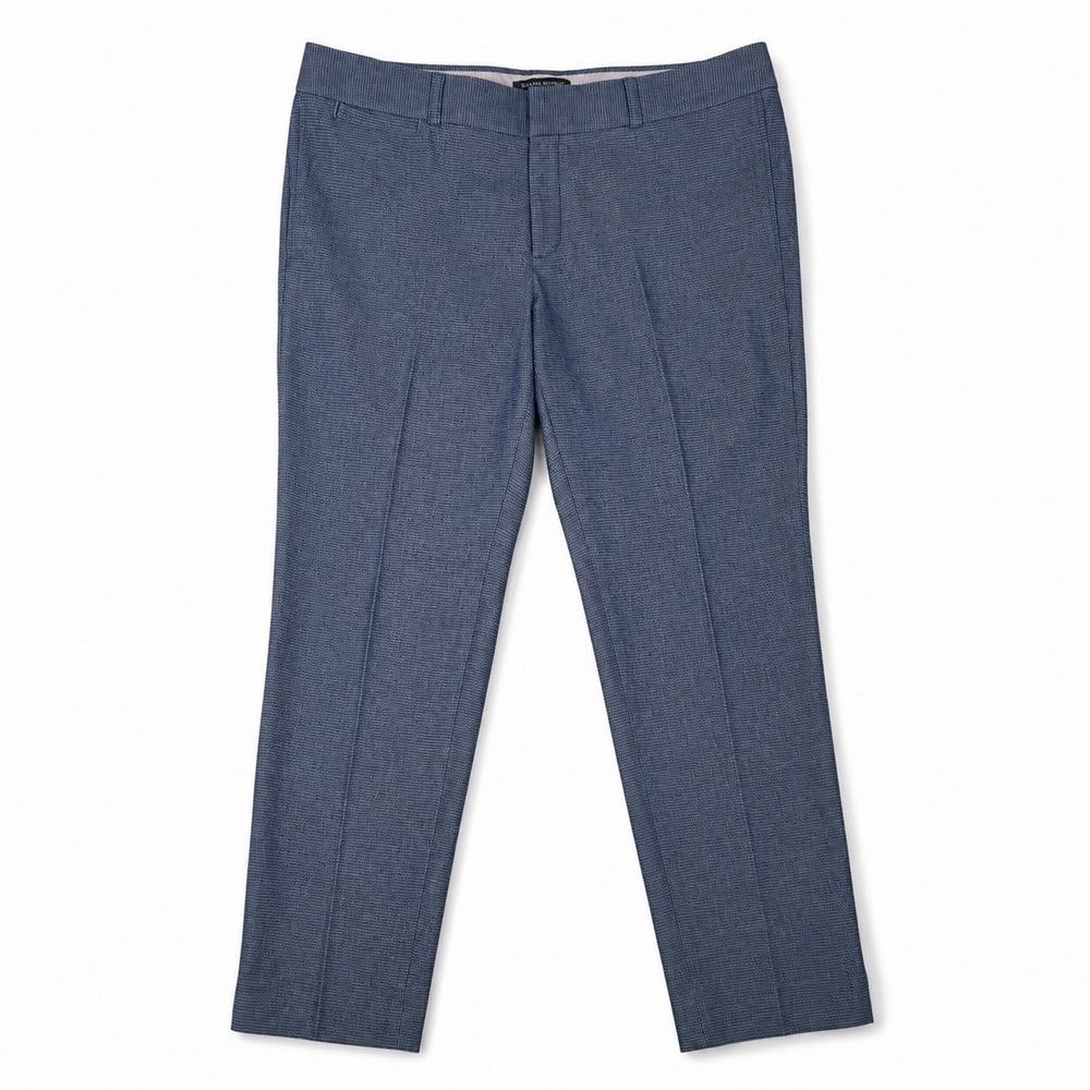 Banana Republic Sloan Textured Pants Size 10S Blue Stretch Slim Ankle Trousers